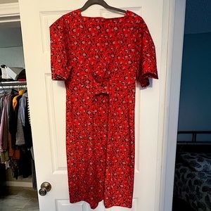 Flower printed dress